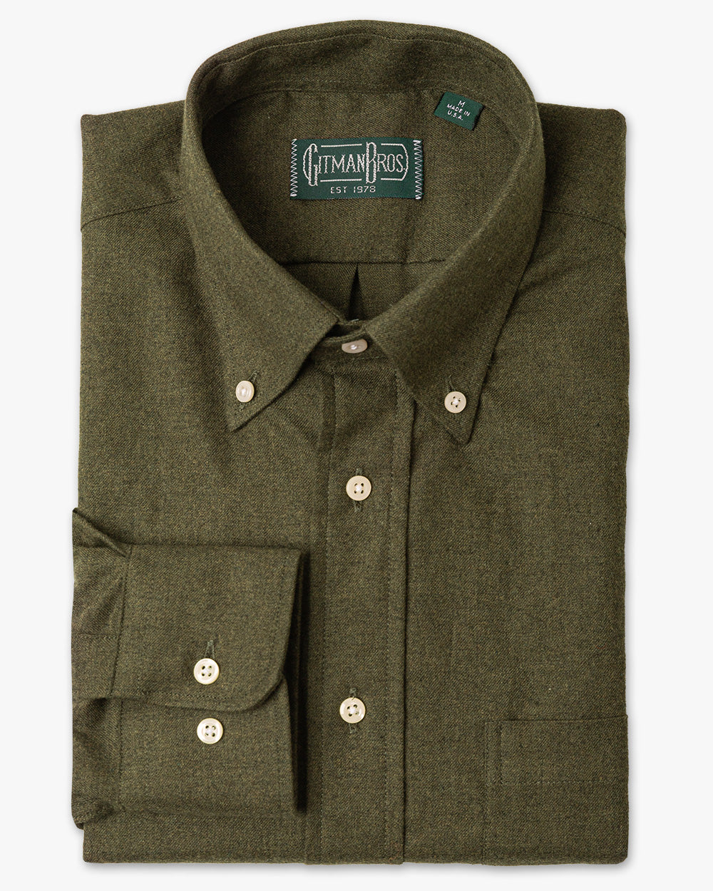 Olive Brushed Twill