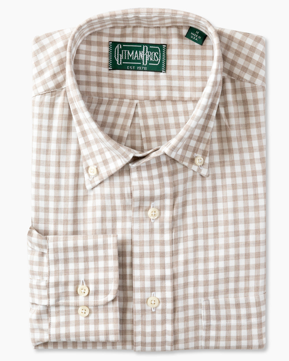 Tan Brushed Twill Check