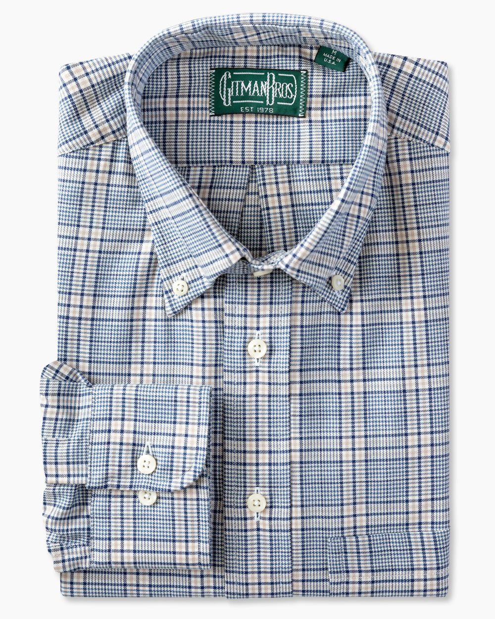 Navy Compact Houndstooth Check