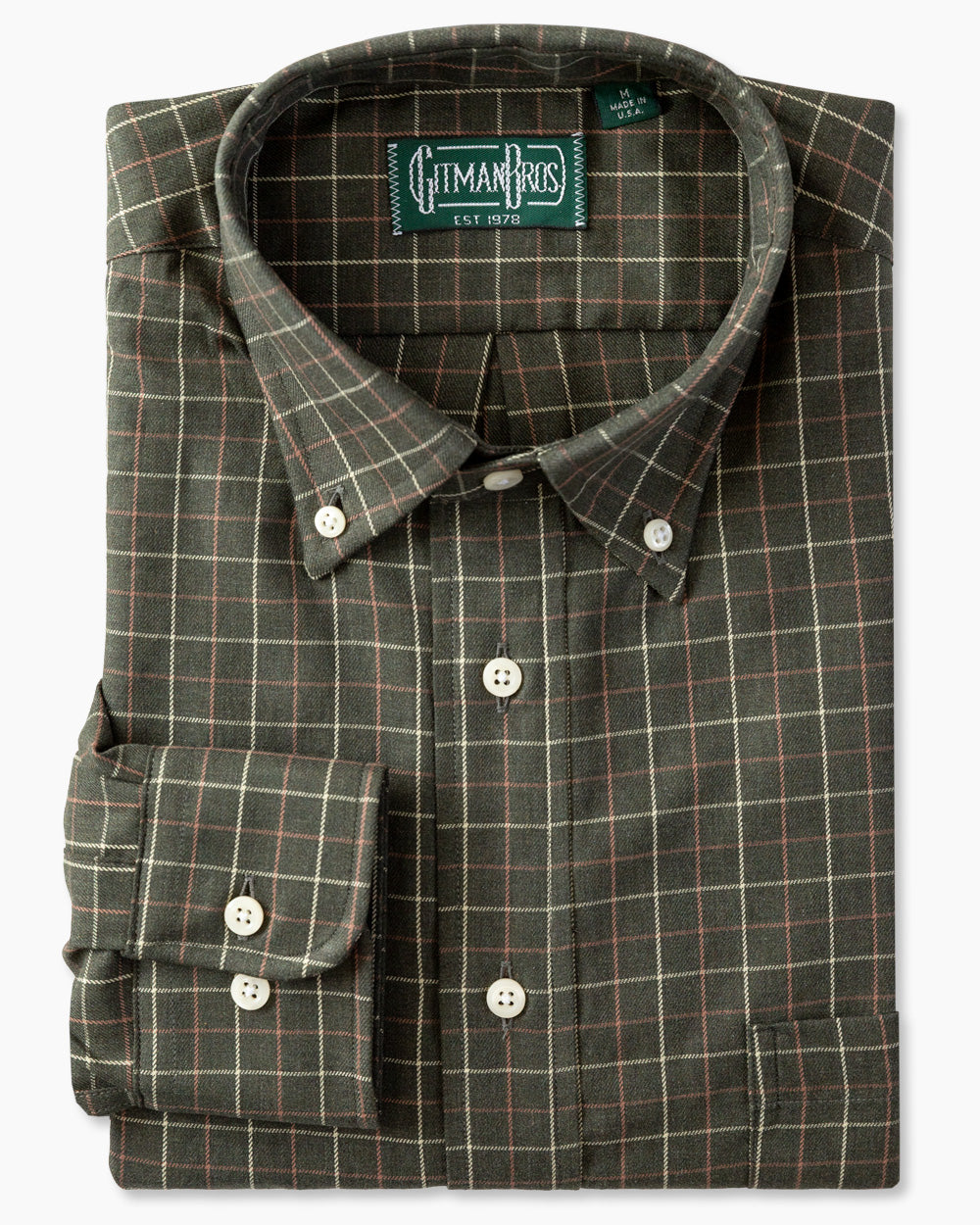 Olive Checked Twill