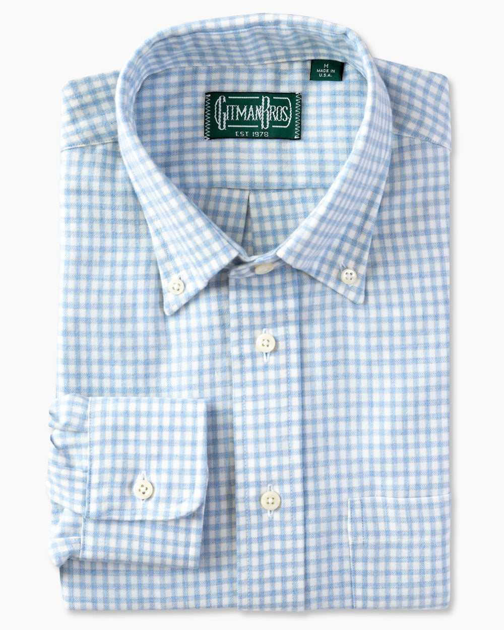Blue Merino Gingham