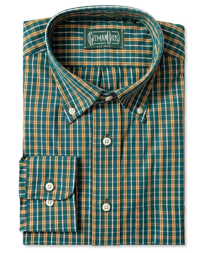 Green Check Heavy Poplin