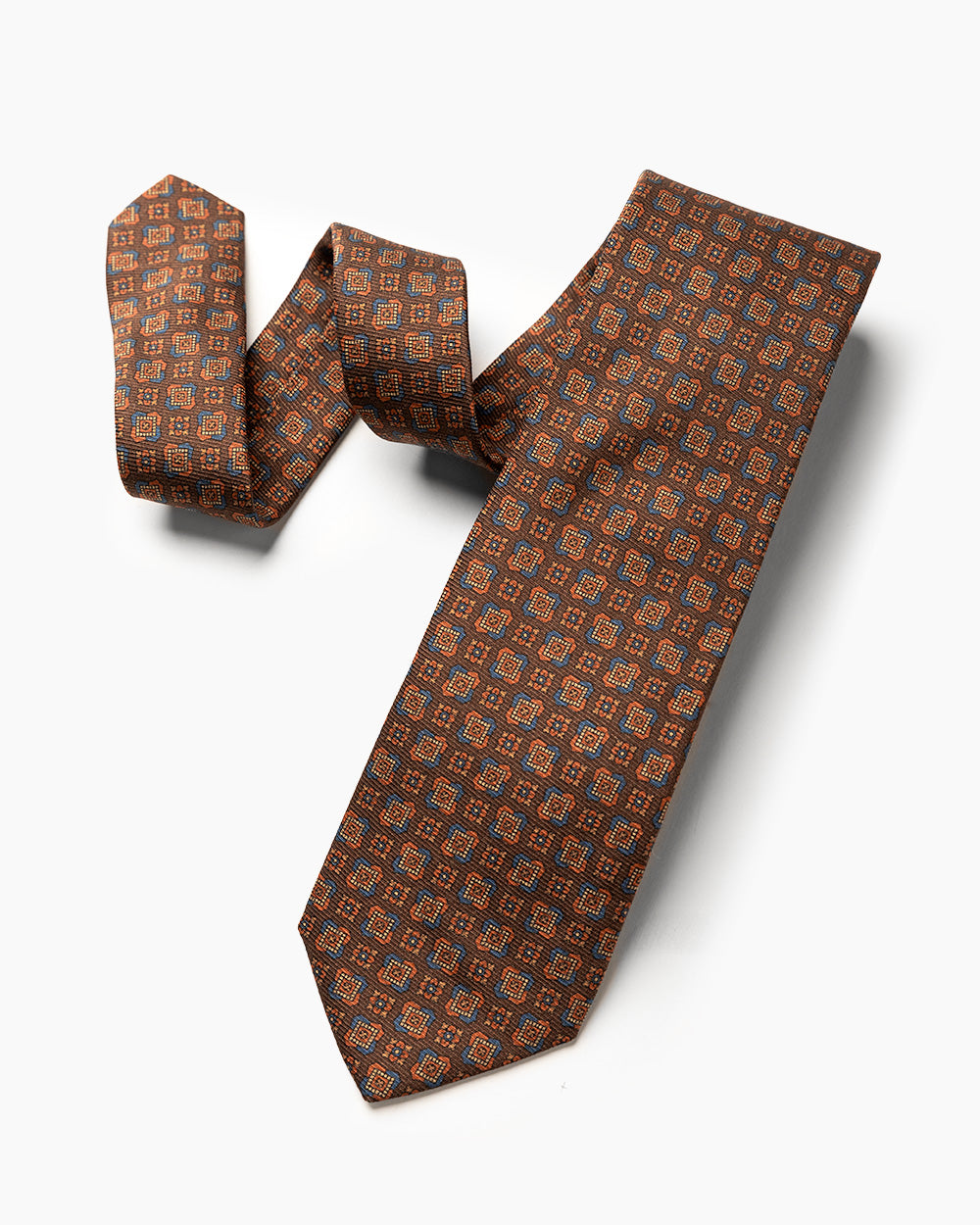Brown Micro Medallion Tie