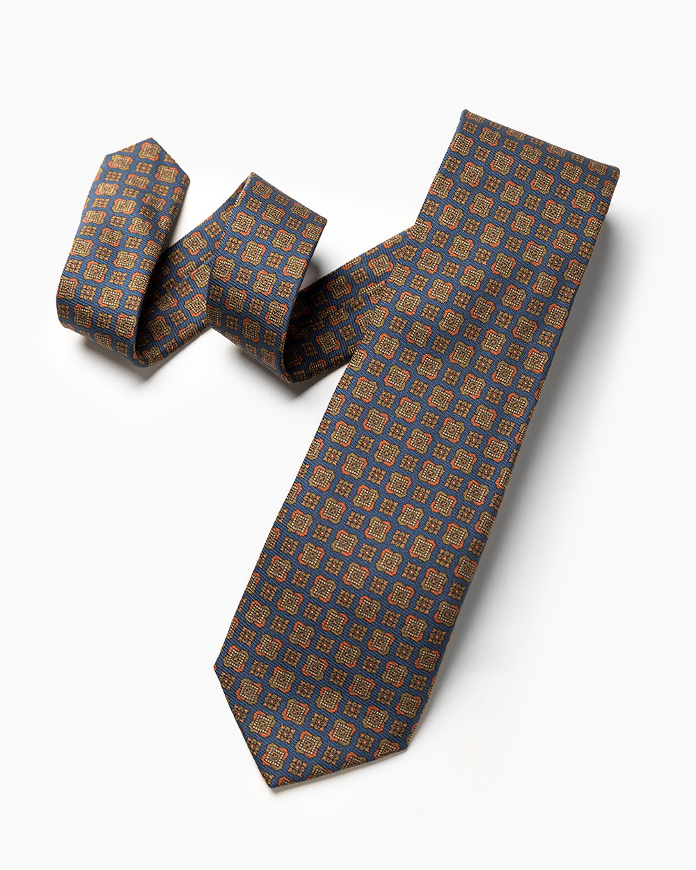 Blue Micro Medallion Tie