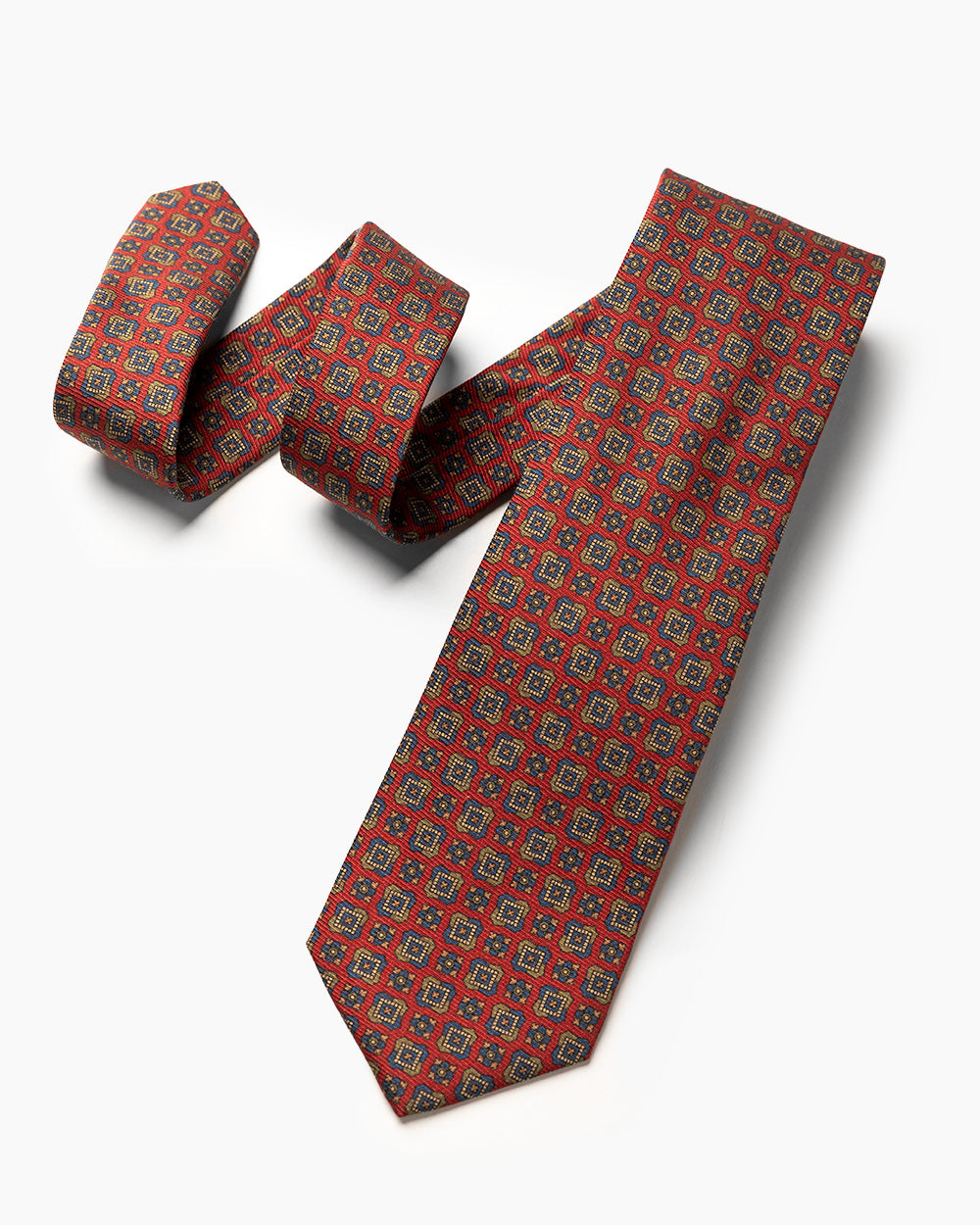 Red Micro Medallion Tie