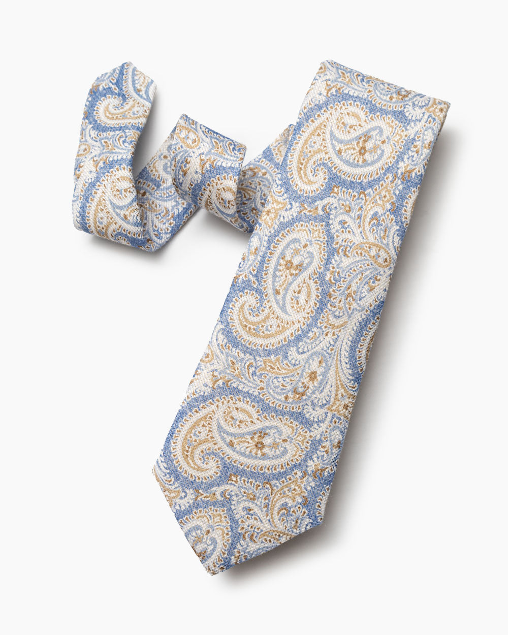Blue Printed Paisley Tie
