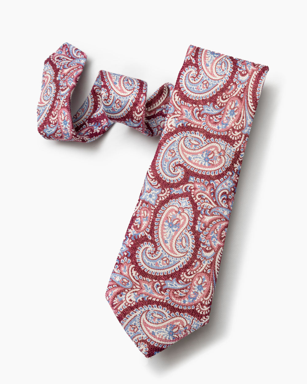Burgundy Printed Paisley Tie