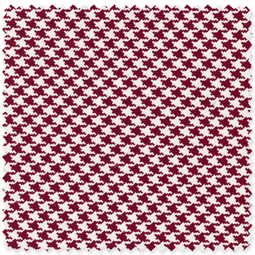 Red Silk Houndstooth Jacquard