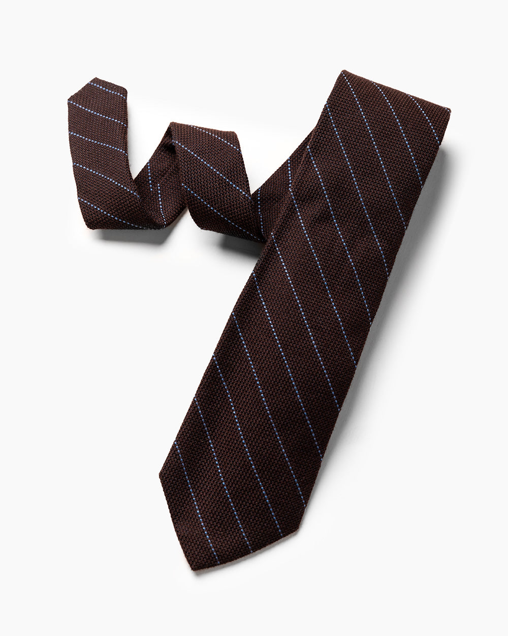 Brown Cashmere Micro-Stripe Tie