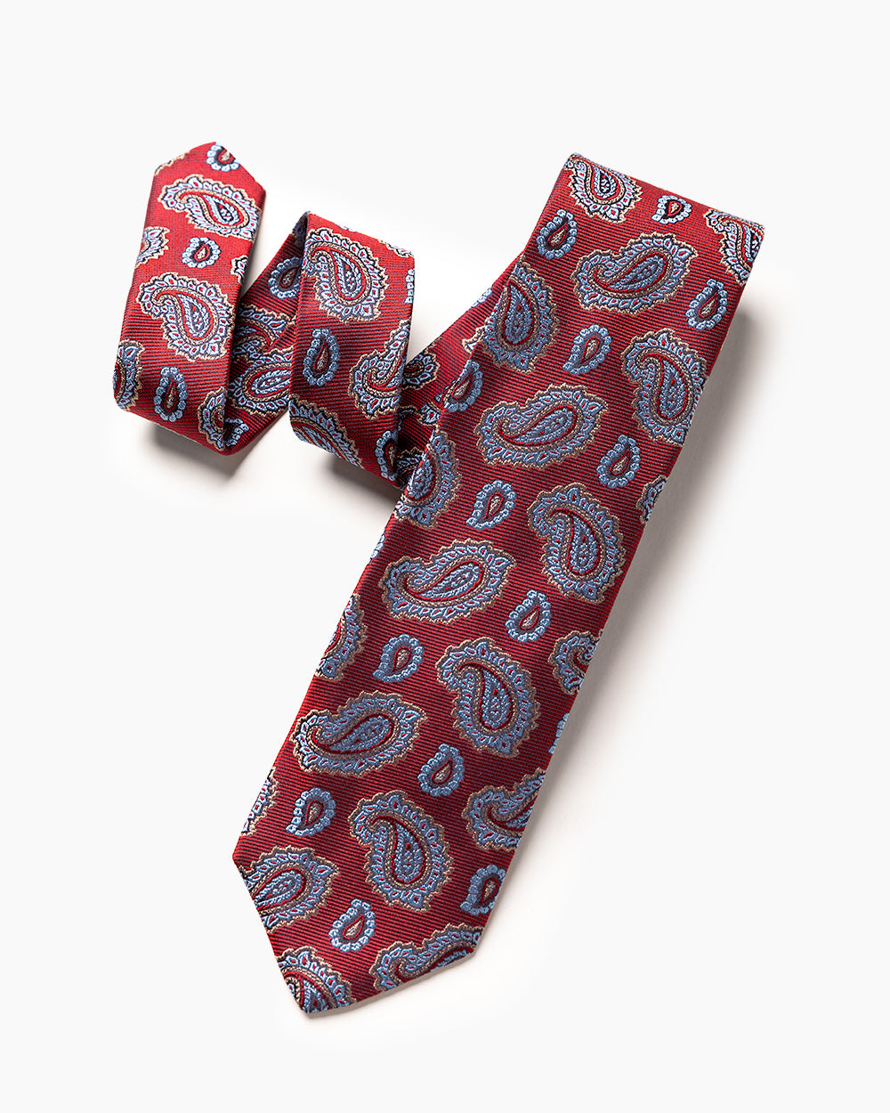 Burgundy Silk Paisley Tie