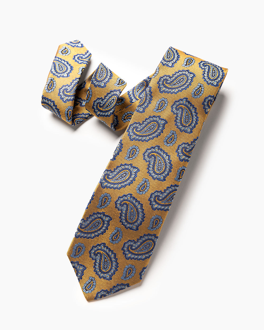 Yellow Silk Paisley Tie