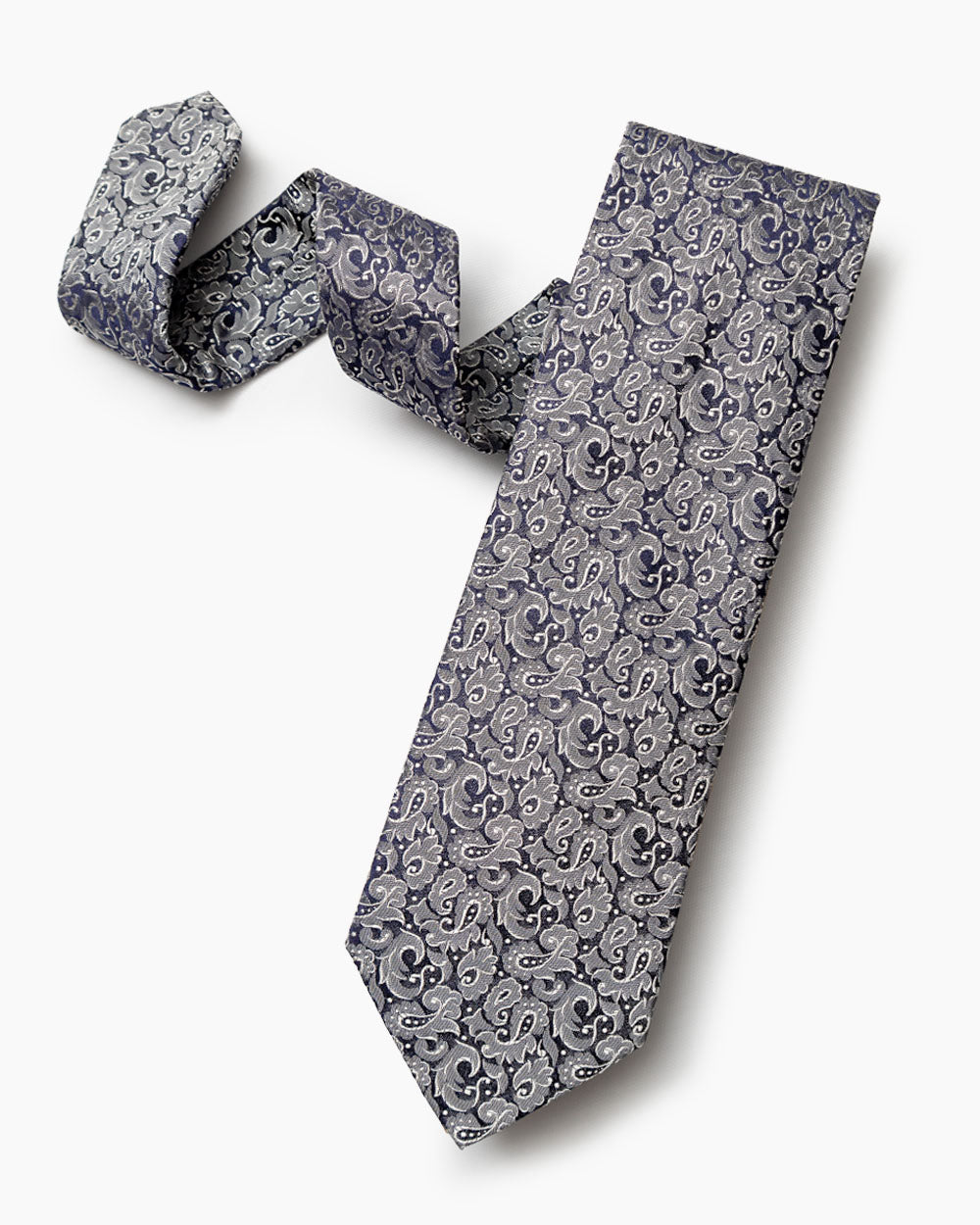 Navy Floral Paisley Tie