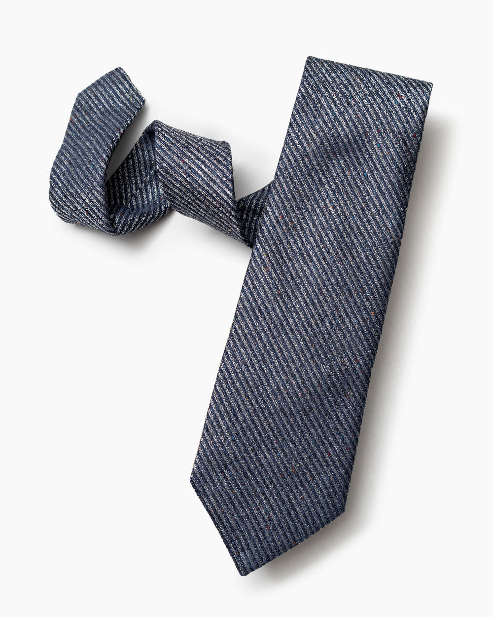 Navy Bouclé Stripe Tie