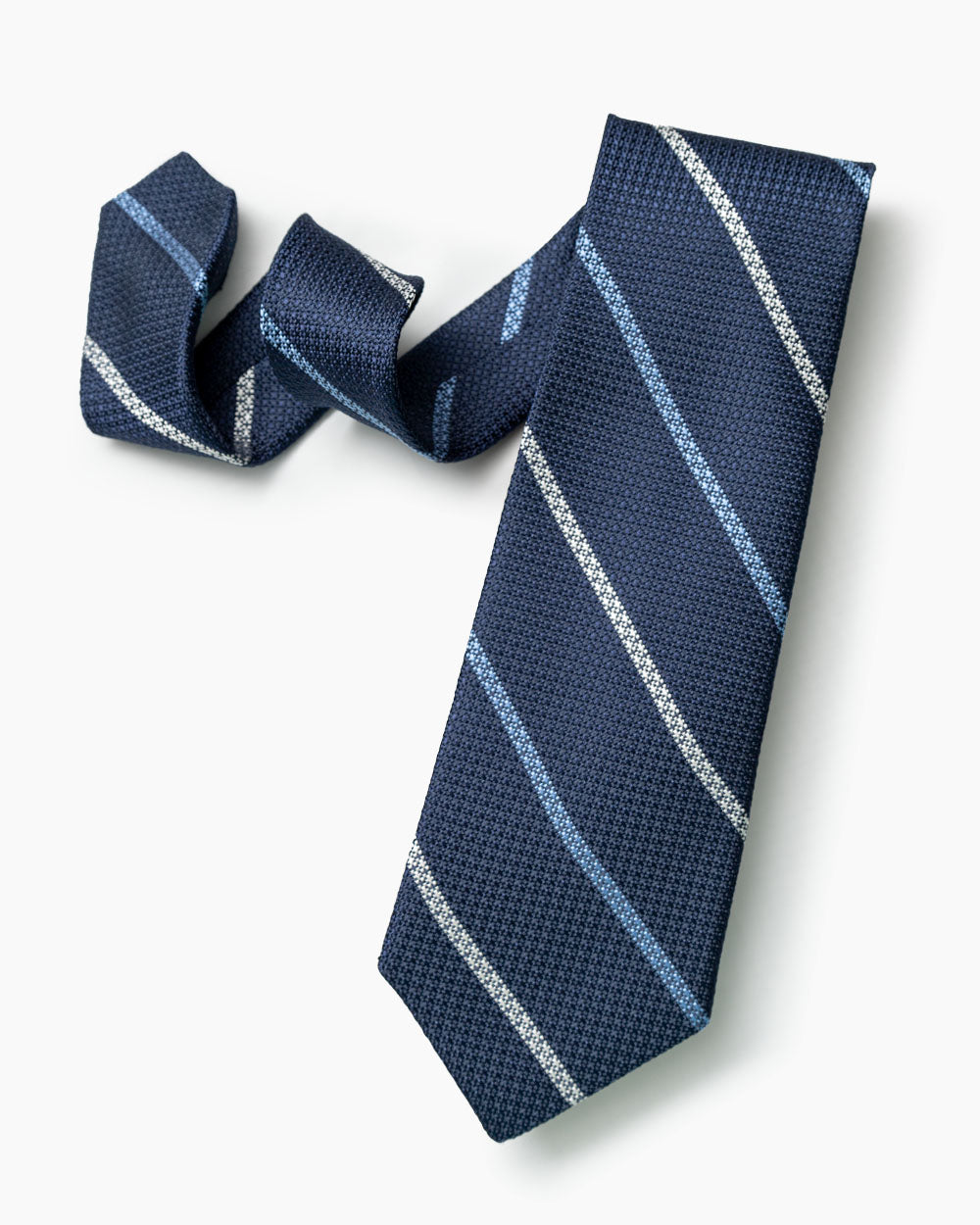 Navy University Stripe Tie