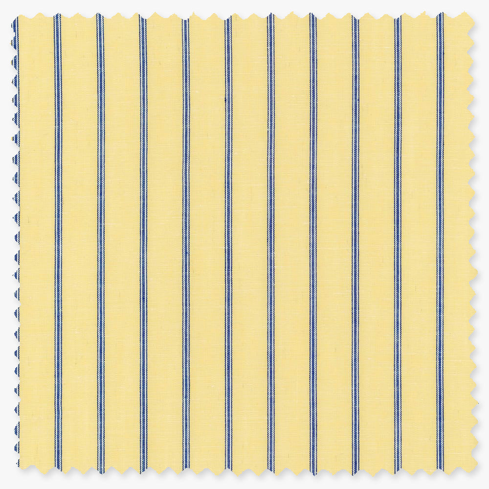 Yellow Cotton/Linen Cabana Stripe