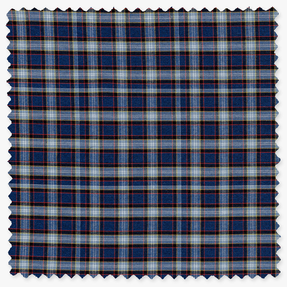 Navy Broadcloth Tartan