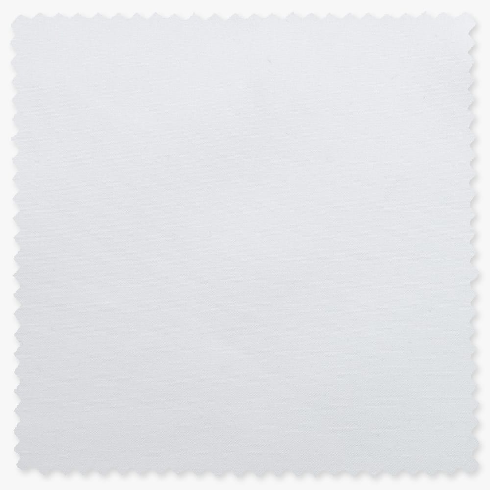 Fabric swatch of solid white broadcloth fabric