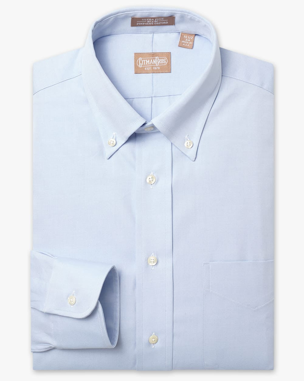 Button Down Pinpoint Light Blue - Classic