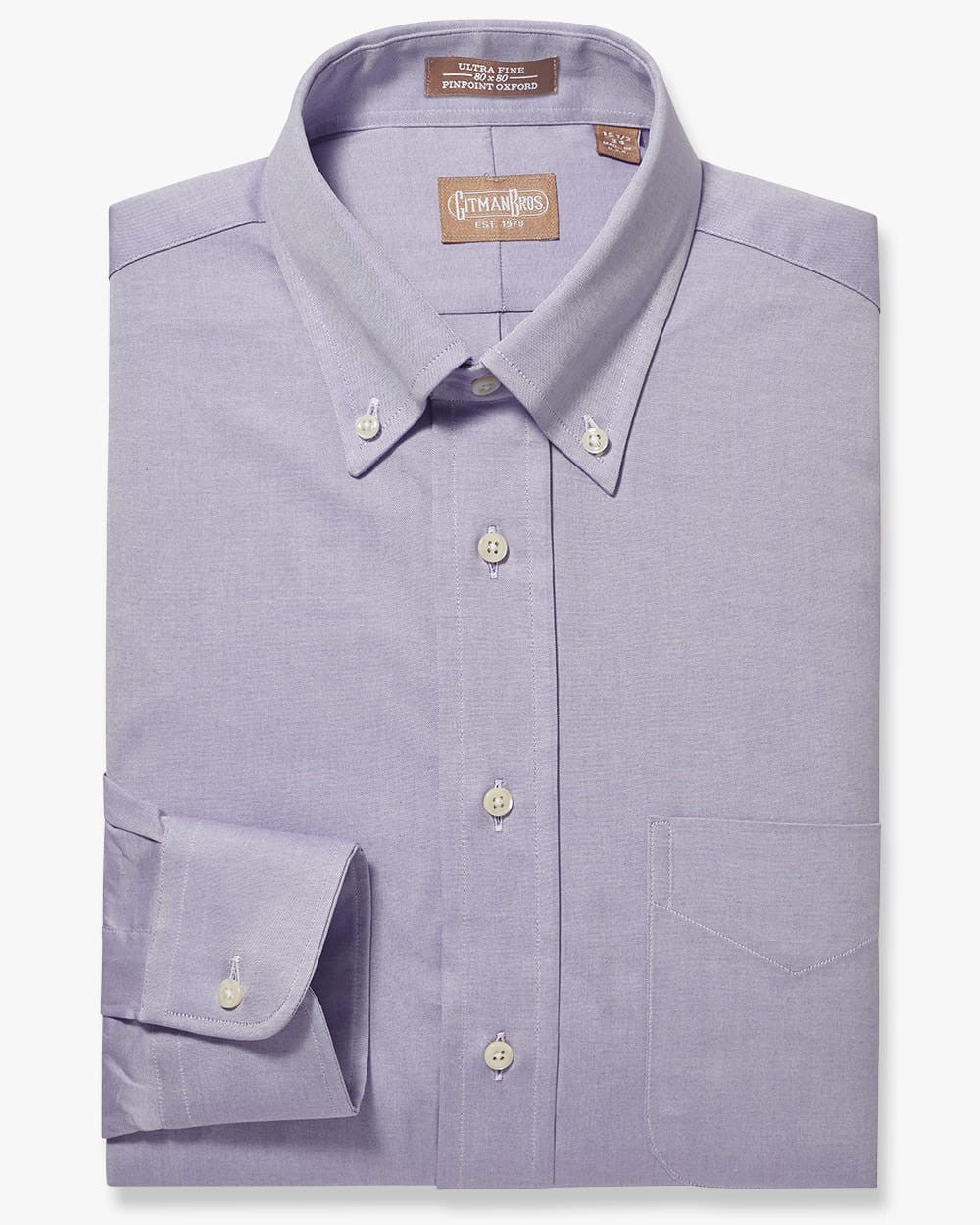 Button Down Pinpoint Lavender - Classic