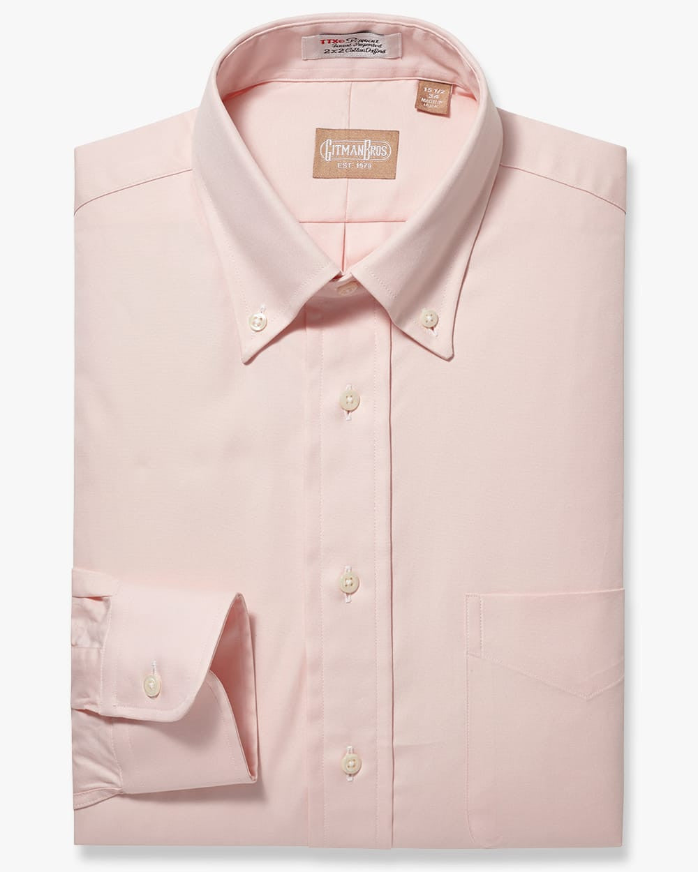 Button Down Pinpoint Pink - Classic