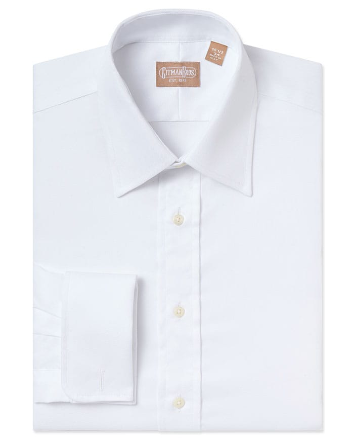 dress shirt 15 1 2 Slim Fit Cotton Convertible Cuff Dress Shirt Beige S-S100 16.5 32-33