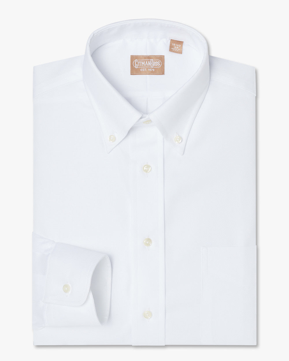 Button Down Royal Oxford White - Classic