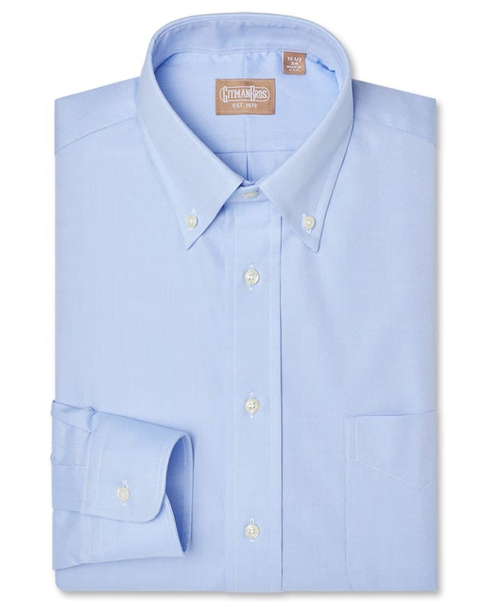 Gitman Bros. Button Down Royal Oxford Blue Dress Shirt 14.5 / 34
