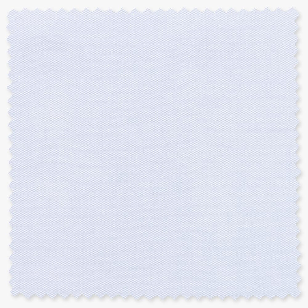 Fabric swatch of solid light blue pinpoint oxford fabric