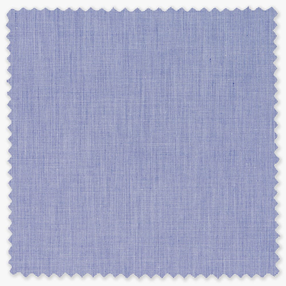 fabric swatch of solid colored navy blue end on end fabric
