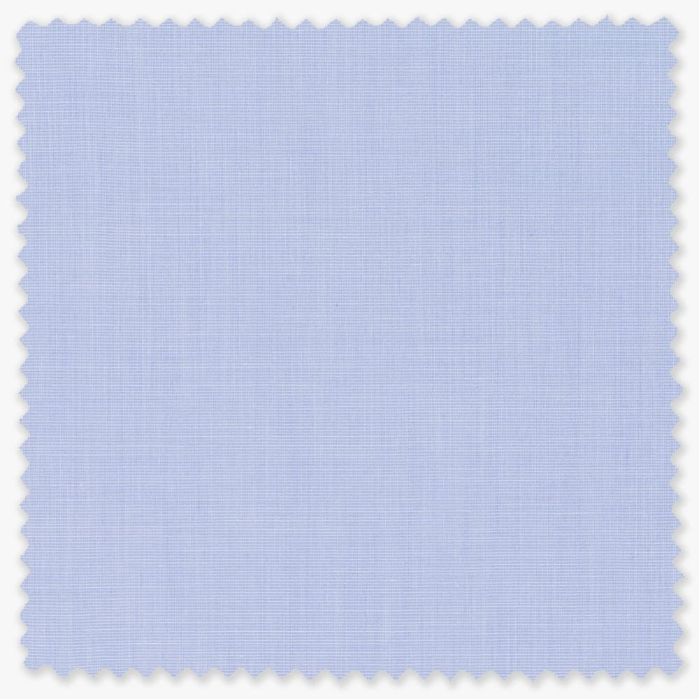 fabric swatch of solid blue end on end fabric