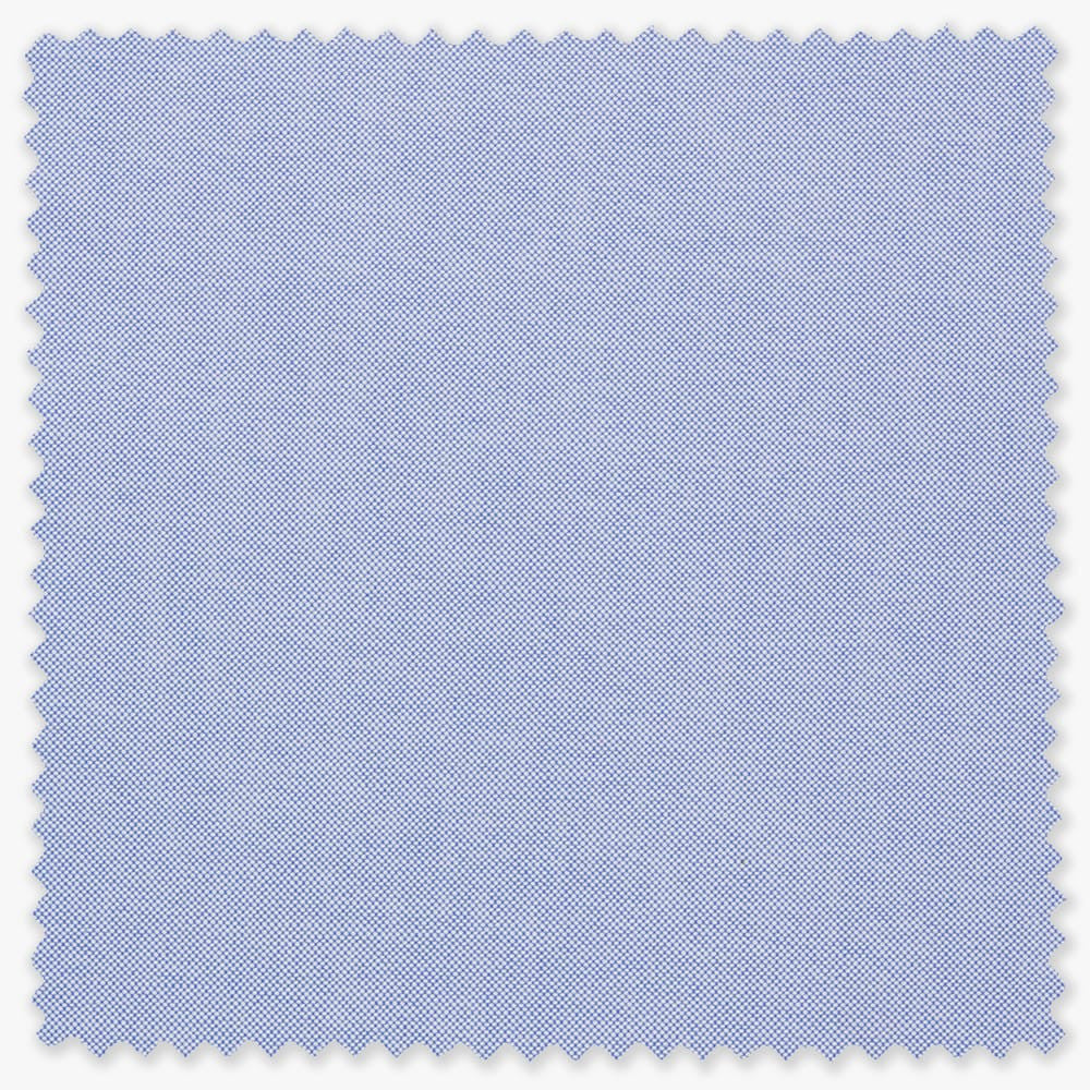Fabric swatch of solid light blue Cambridge oxford fabric