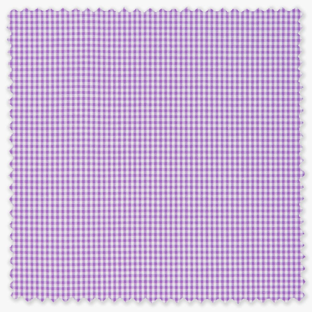 fabric swatch of miniature lavender tonal gingham fabric