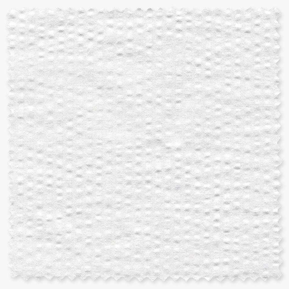 fabric swatch of white seersucker fabric