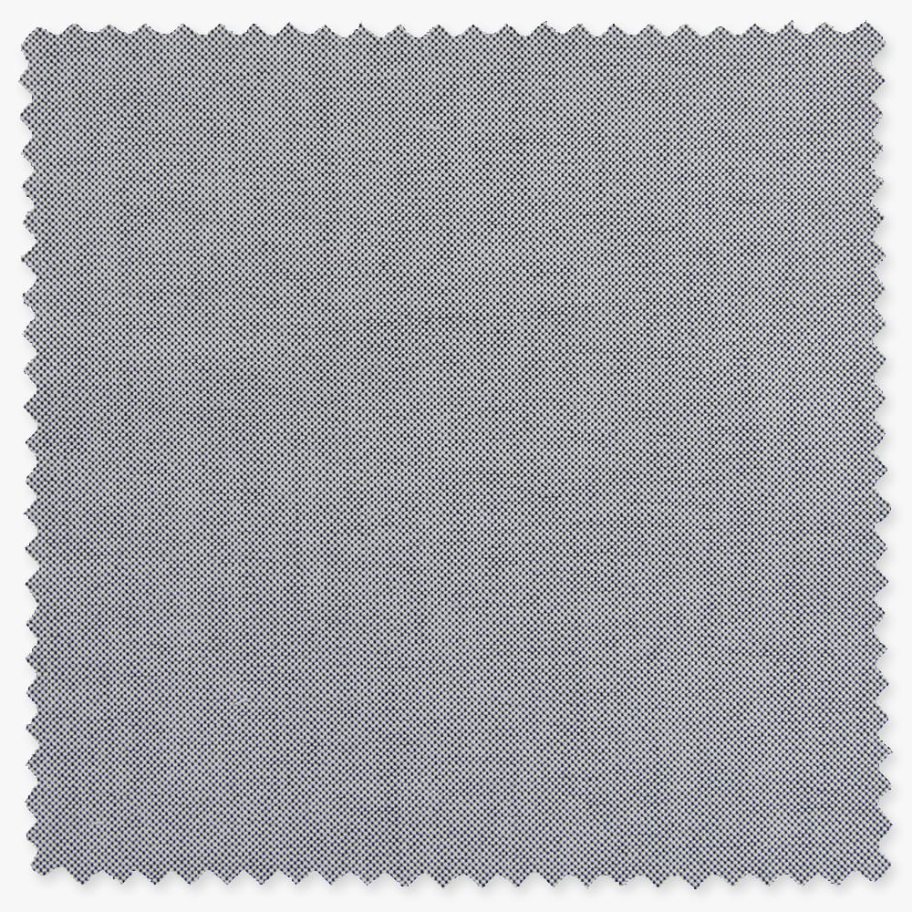 Fabric swatch of solid grey Cambridge oxford cloth
