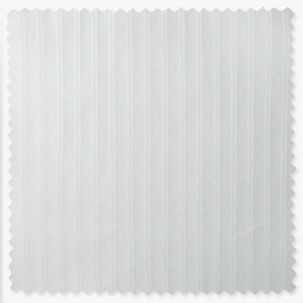 fabric swatch of solid white fabric with raised vertical lines