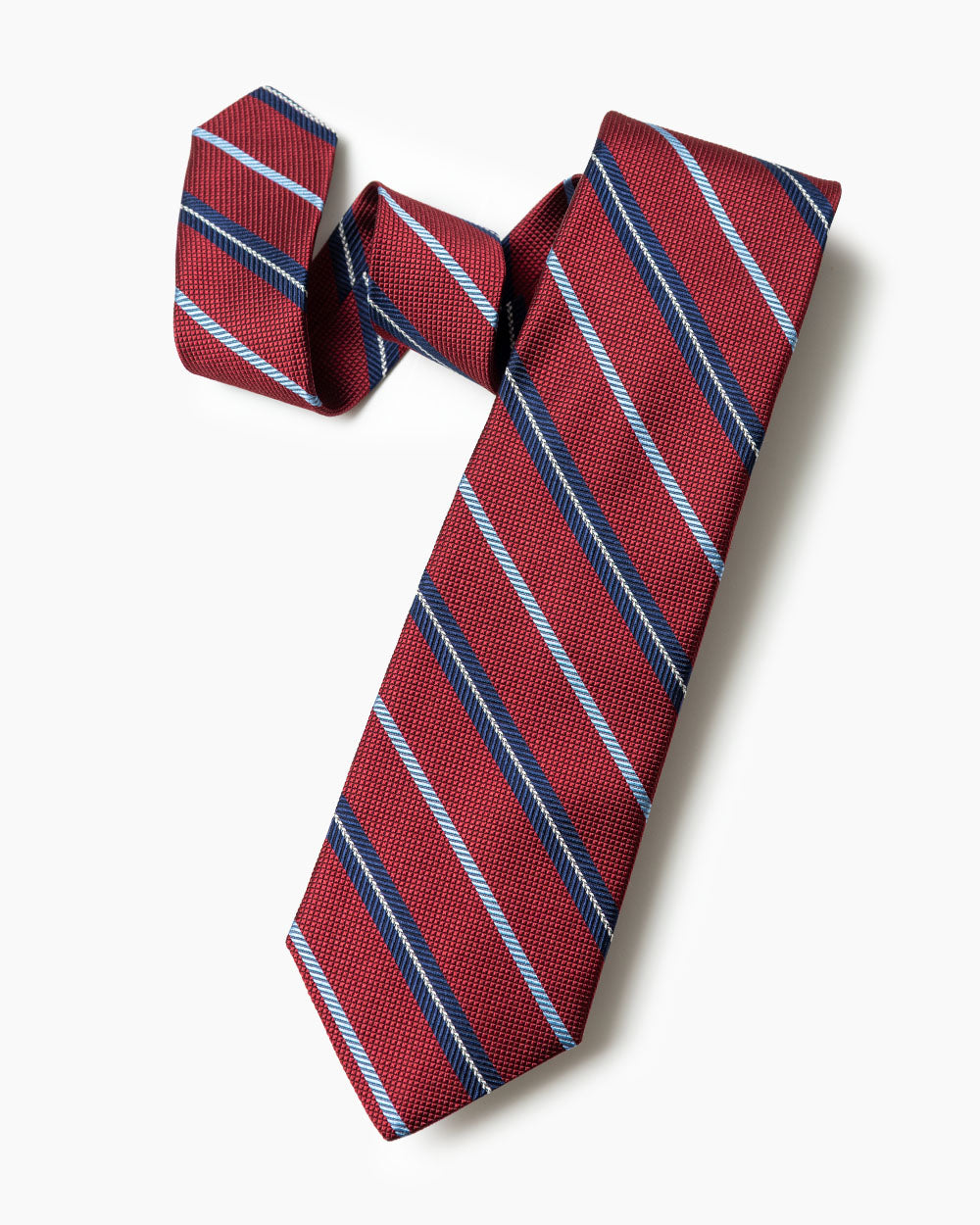 Burgundy University Stripe Tie