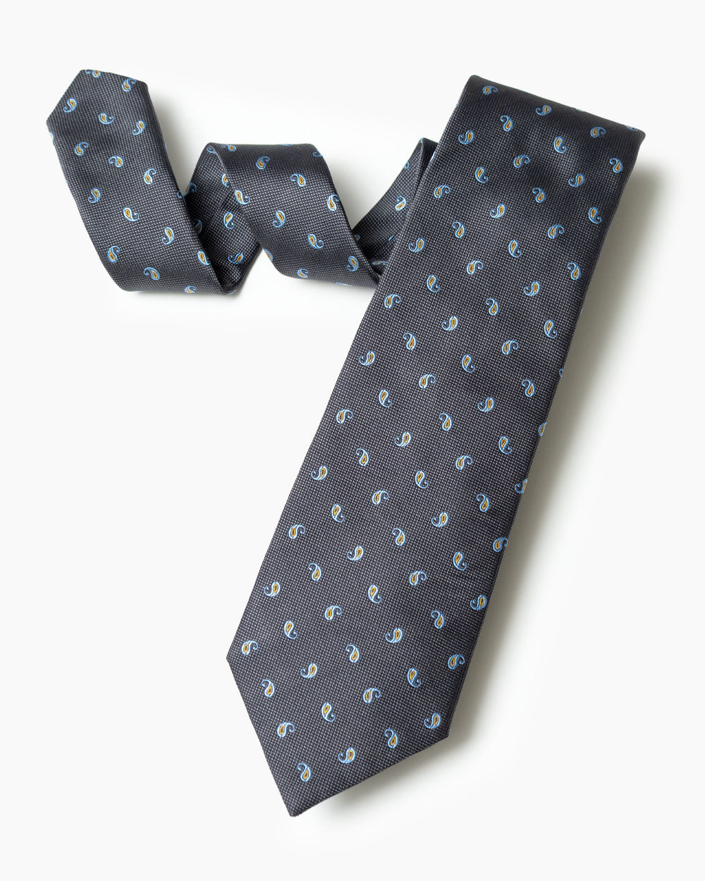 Grey Neat Spaced Paisley Tie