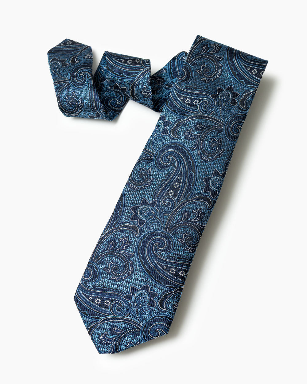 Blue Woven Paisley Tie