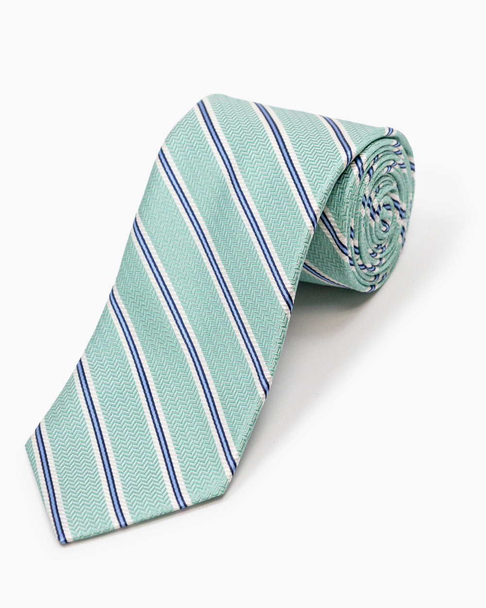 Mint Derby Stripe Tie