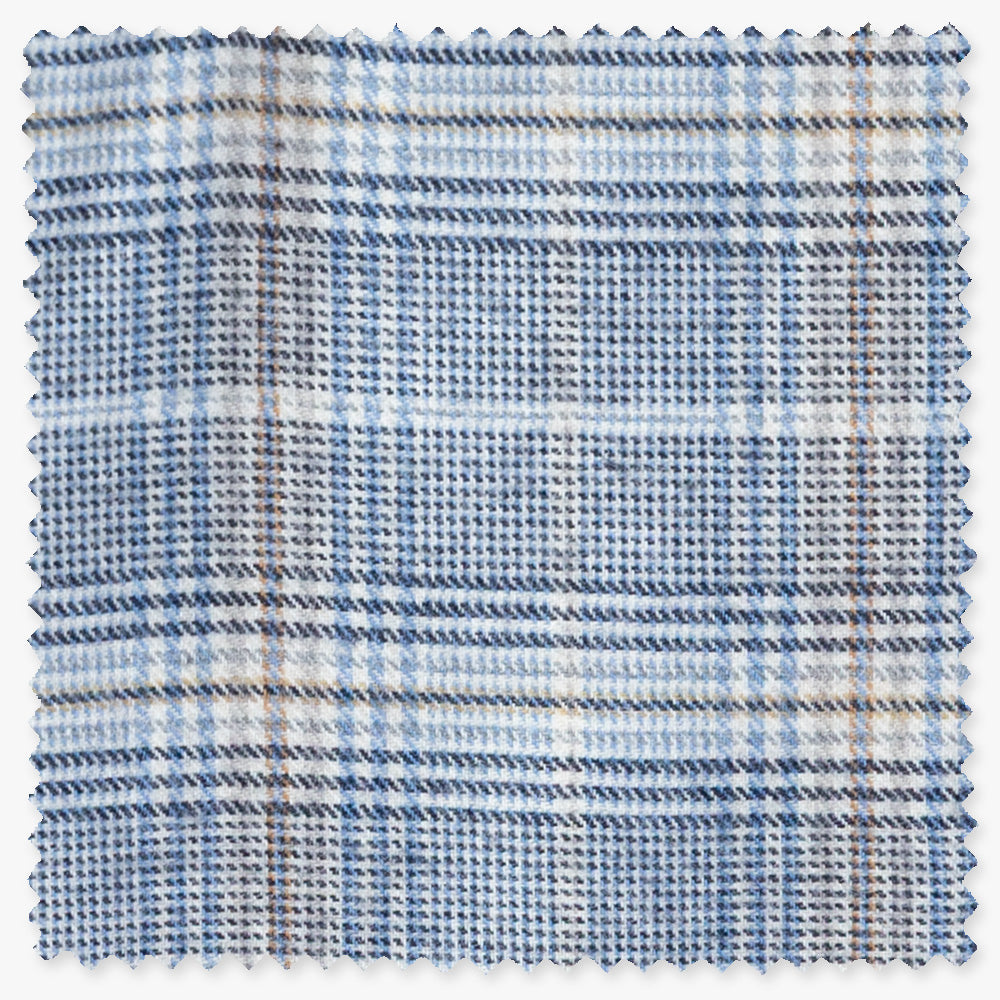 Blue Cashmere Houndstooth