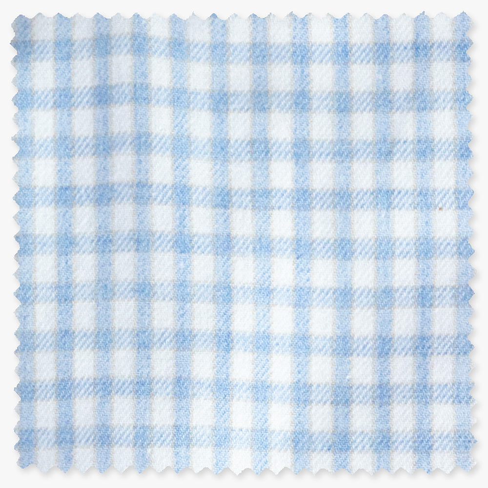 Blue Merino Gingham