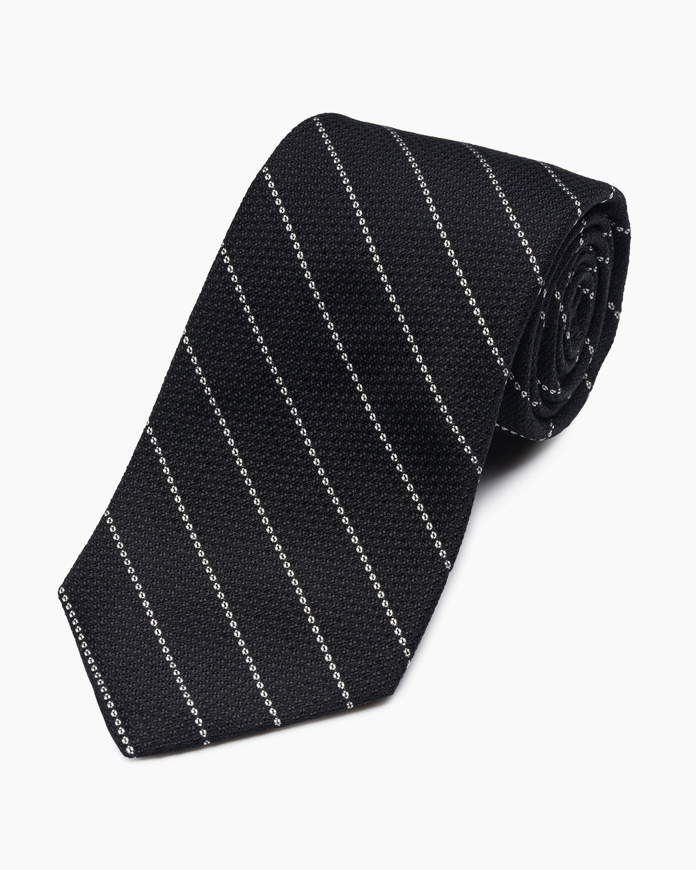 Black Textured Stripe Tie