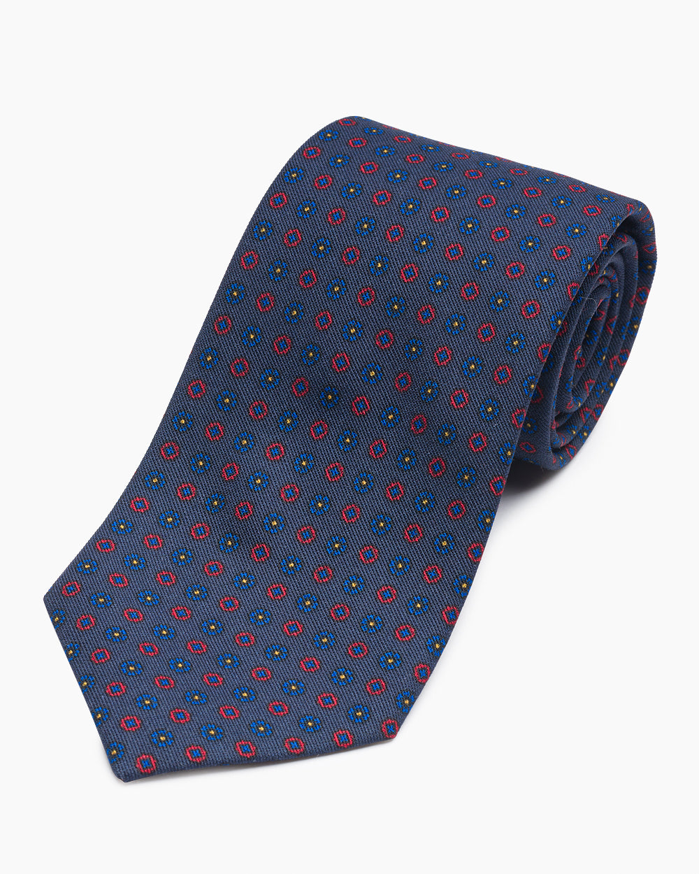 Navy Printed Medallion Tie