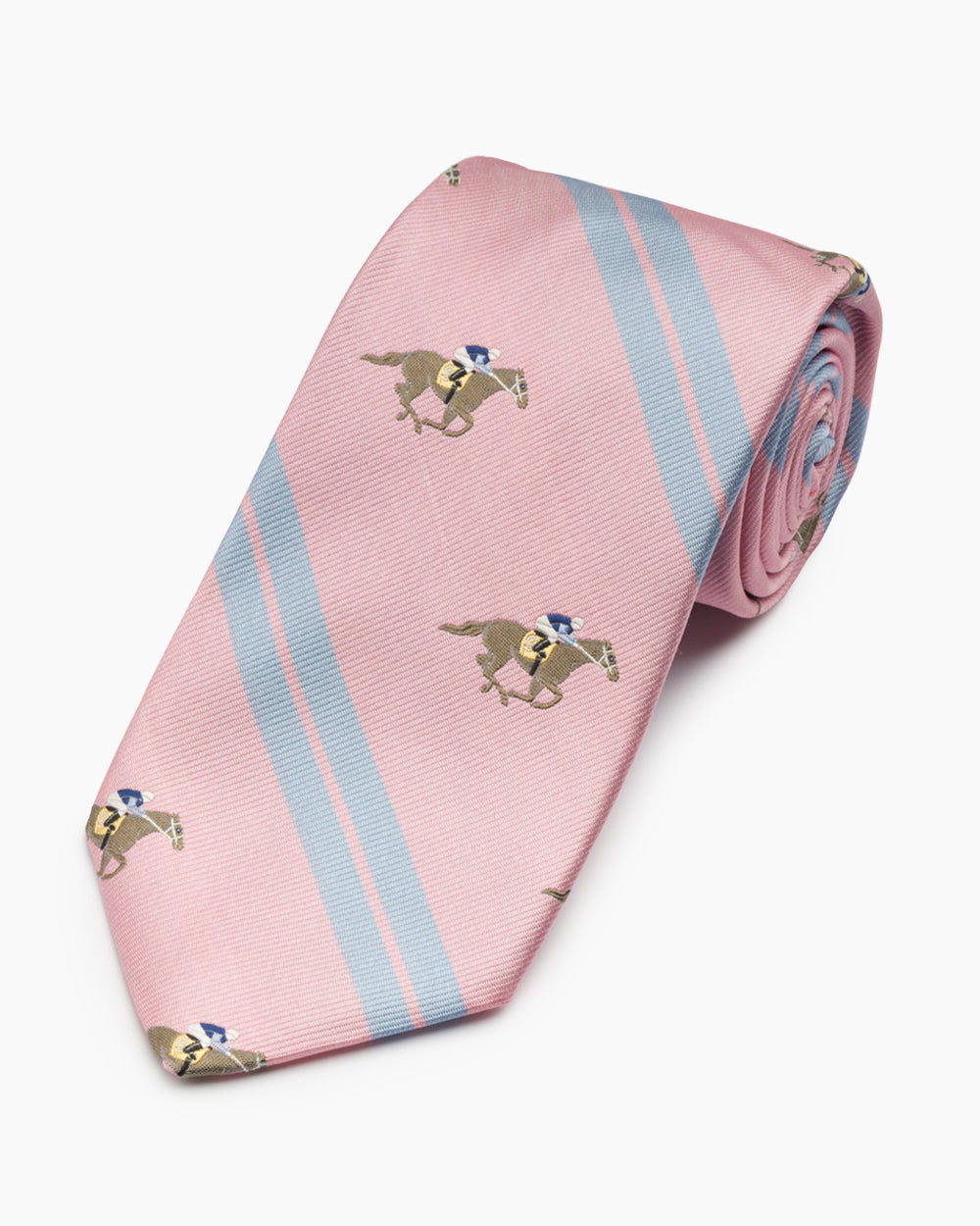 Pink Racing Stripe Tie
