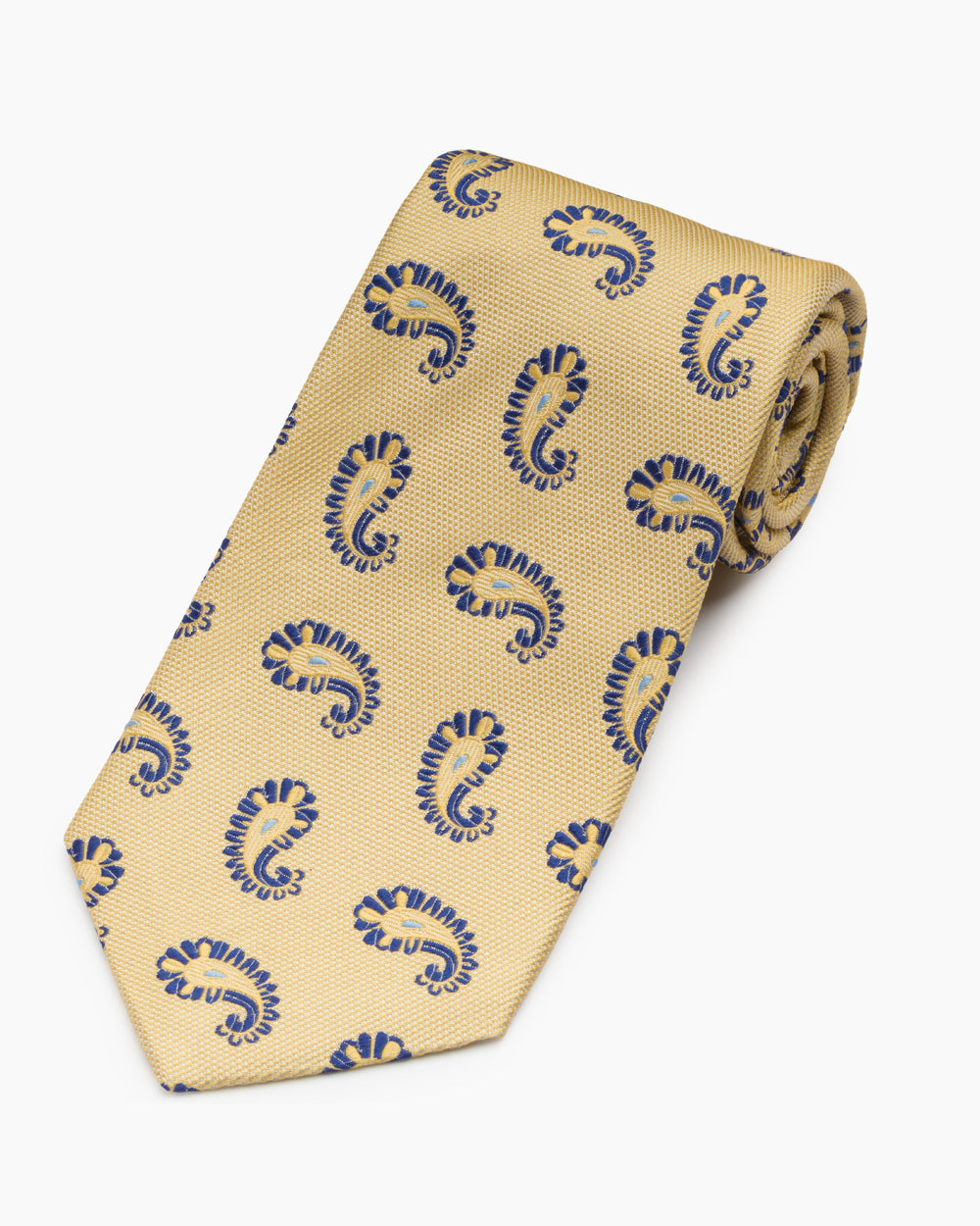 Gold Neat Paisley Tie