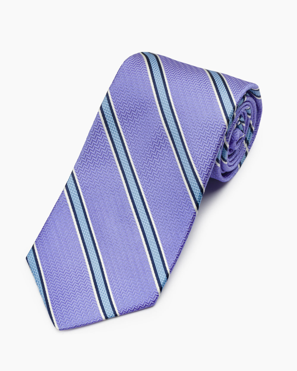 Lavender Derby Stripe Tie