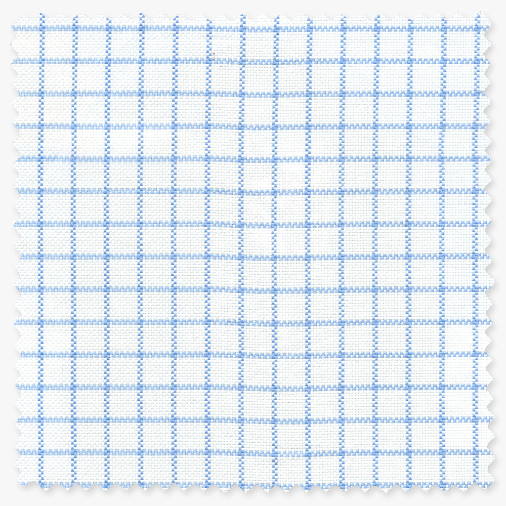 Blue Windowpane Hopsack