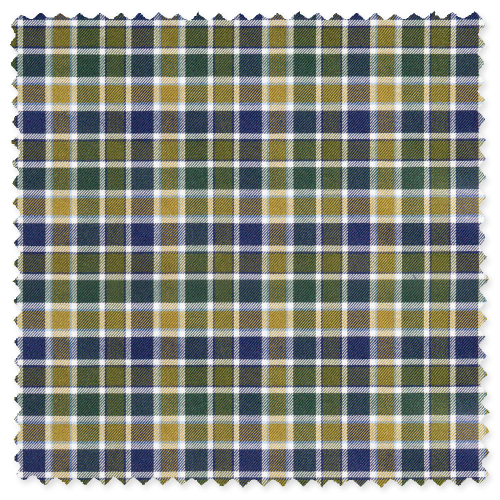 Olive Check 120's Poplin