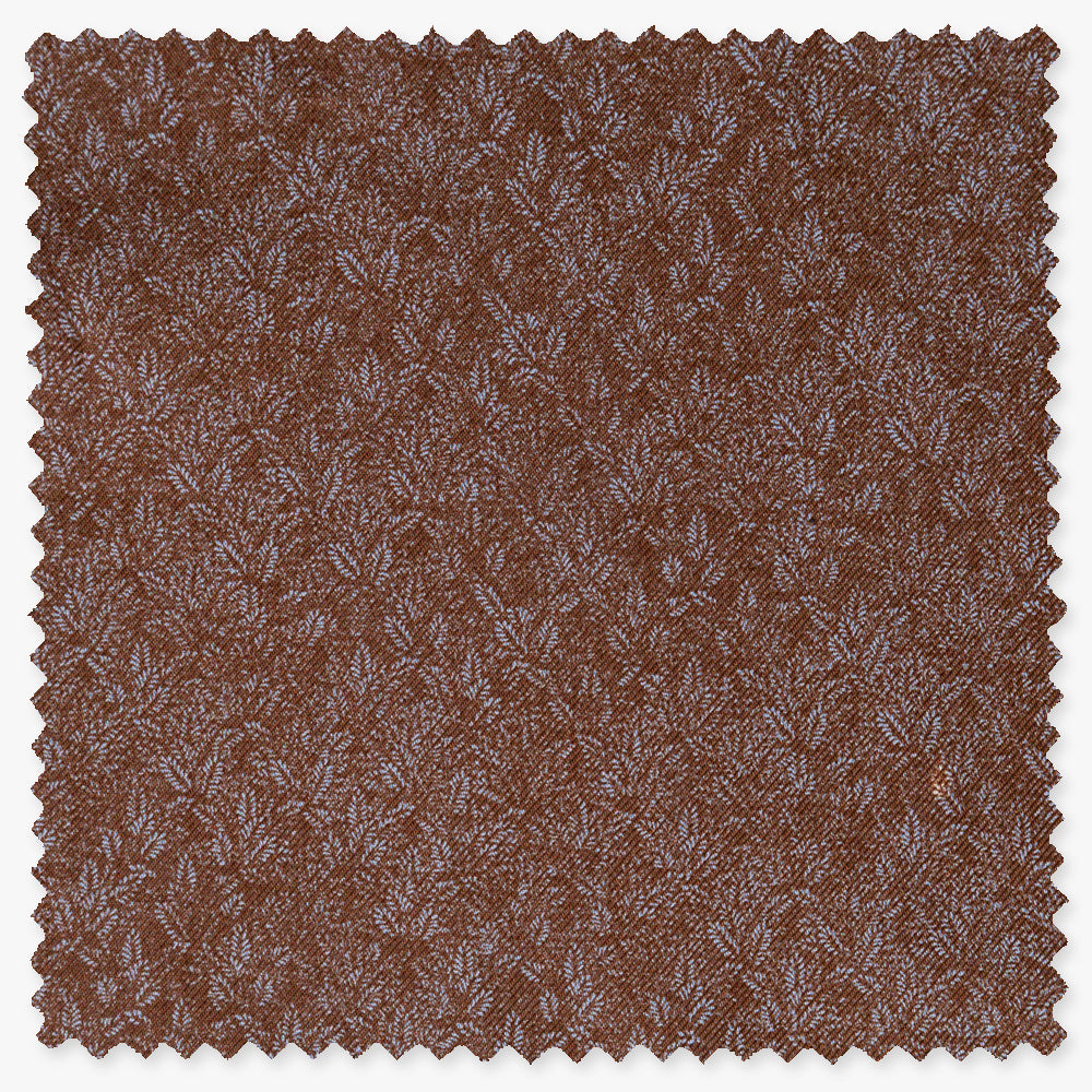 Brown Printed Botanical Twill