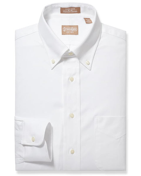 Gitman Bros. Button Down Pinpoint White Dress Shirt 17.5 / 33 Gitman Bros. Button Down Pinpoint White Dress Shirt 17.5 / 33